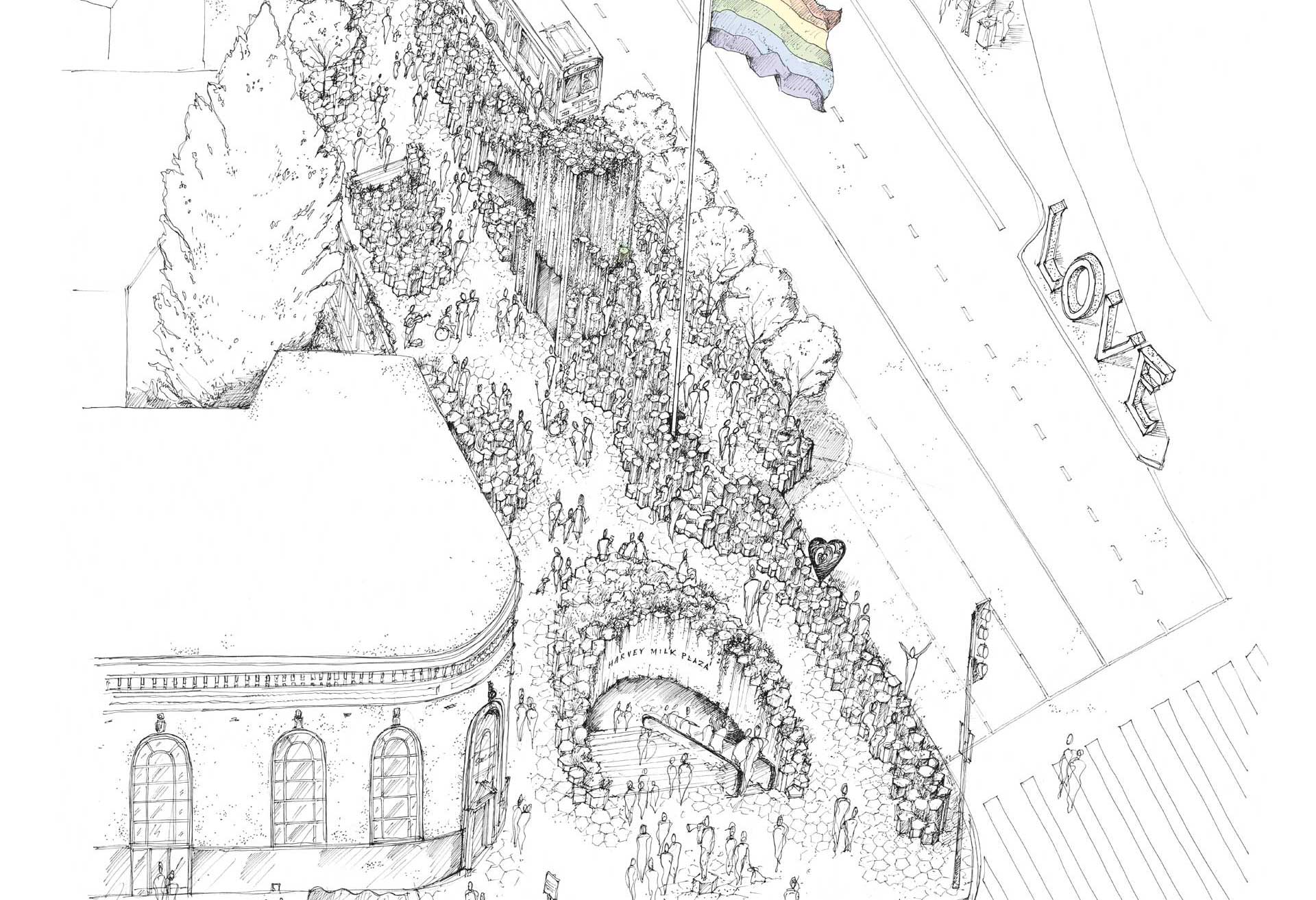 Siol Architects Harvey Milk Competition Sketch